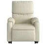 Sillón reclinable de masaje de pie cuero artificial color crema de , Sillones - Ref: Foro24-3204894, Precio: 314,91 €, Descue...