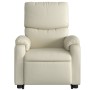 Sillón reclinable de masaje de pie cuero artificial color crema de , Sillones - Ref: Foro24-3204894, Precio: 307,99 €, Descue...