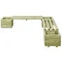 Banco de jardín con jardineras de madera de pino impregnada de vidaXL, Maceteros y jardineras - Ref: Foro24-44948, Precio: 18...