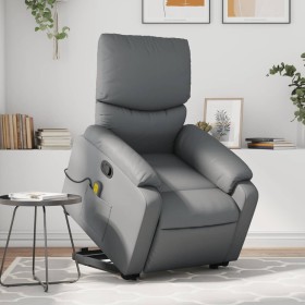 Sillón reclinable de masaje de pie cuero artificial gris de , Sillones - Ref: Foro24-3204896, Precio: 285,55 €, Descuento: %