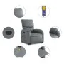 Sillón reclinable de masaje de pie cuero artificial gris by , Armchairs - Ref: Foro24-3204896, Price: 286,36 €, Discount: %