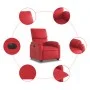 Sillón elevable eléctrico cuero artificial rojo de , Sillones - Ref: Foro24-3204905, Precio: 381,61 €, Descuento: %