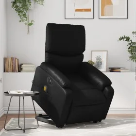 Sillón de masaje elevable eléctrico cuero sintético negro de , Sillones - Ref: Foro24-3204907, Precio: 322,61 €, Descuento: %