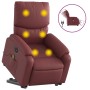 Sillón de masaje elevable eléctrico cuero artificial rojo tinto de , Sillones - Ref: Foro24-3204911, Precio: 314,72 €, Descue...