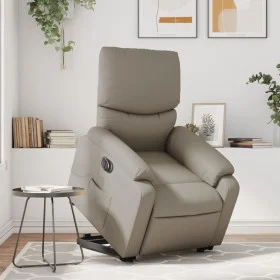 Elektrischer Massage-Fernsehsessel aus synthetischem Capuccino-Leder. von , Sessel - Ref: Foro24-3204913, Preis: 336,38 €, Ra...