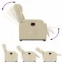 Sillón reclinable elevable de tela color crema de , Sillones - Ref: Foro24-3205211, Precio: 303,26 €, Descuento: %