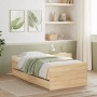 Estructura de cama con cajones roble Sonoma 100x200 cm de , Camas y somieres - Ref: Foro24-3207366, Precio: 158,09 €, Descuen...