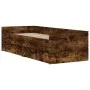 Estructura de cama con cajones roble ahumado 90x200 cm de , Camas y somieres - Ref: Foro24-3207347, Precio: 156,72 €, Descuen...