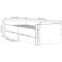 Estructura de cama con cajones roble ahumado 90x200 cm de , Camas y somieres - Ref: Foro24-3207347, Precio: 156,72 €, Descuen...