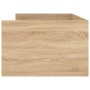 Estructura de cama con cajones roble Sonoma 90x200 cm de , Camas y somieres - Ref: Foro24-3207345, Precio: 171,60 €, Descuent...