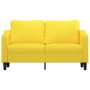 Sofá de 2 plazas de tela amarillo claro 140 cm de , Sofás - Ref: Foro24-359364, Precio: 228,67 €, Descuento: %