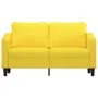 Zweiplätziges Sofa aus hellem gelbem Stoff, 140 cm. von , Sofas - Ref: Foro24-359364, Preis: 225,44 €, Rabatt: %