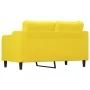 Zweiplätziges Sofa aus hellem gelbem Stoff, 140 cm. von , Sofas - Ref: Foro24-359364, Preis: 225,44 €, Rabatt: %