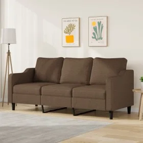 Sofá de 3 plazas de tela marrón 180 cm de , Sofás - Ref: Foro24-359370, Precio: 340,16 €, Descuento: %