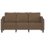 Sofá de 3 plazas de tela marrón 180 cm de , Sofás - Ref: Foro24-359370, Precio: 340,16 €, Descuento: %