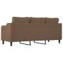Sofá de 3 plazas de tela marrón 180 cm de , Sofás - Ref: Foro24-359370, Precio: 340,16 €, Descuento: %