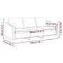 Sofá de 3 plazas de tela marrón 180 cm de , Sofás - Ref: Foro24-359370, Precio: 340,16 €, Descuento: %