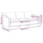 Sofá de 3 plazas de tela marrón 180 cm de , Sofás - Ref: Foro24-359370, Precio: 328,79 €, Descuento: %