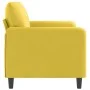 Zweiplätziges Samtsofa in Gelb, 140 cm. von , Sofas - Ref: Foro24-359448, Preis: 203,28 €, Rabatt: %