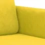 Zweiplätziges Samtsofa in Gelb, 140 cm. von , Sofas - Ref: Foro24-359448, Preis: 203,28 €, Rabatt: %
