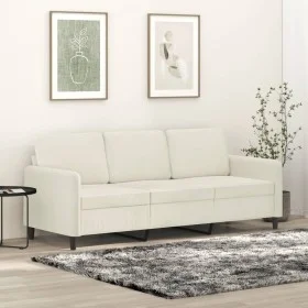 Sofá de 3 plazas terciopelo color crema 180 cm by , Sofas - Ref: Foro24-359460, Price: 316,98 €, Discount: %