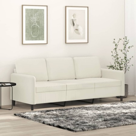 Sofá de 3 plazas terciopelo color crema 180 cm de , Sofás - Ref: Foro24-359460, Precio: 323,13 €, Descuento: %