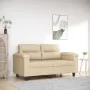 Sofá de 2 plazas de tela de microfibra color crema 120 cm de , Sofás - Ref: Foro24-359559, Precio: 222,39 €, Descuento: %