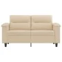 Sofá de 2 plazas de tela de microfibra color crema 120 cm de , Sofás - Ref: Foro24-359559, Precio: 222,39 €, Descuento: %
