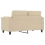 Sofá de 2 plazas de tela de microfibra color crema 120 cm de , Sofás - Ref: Foro24-359559, Precio: 222,39 €, Descuento: %