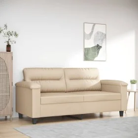 Sofá de 2 plazas de tela de microfibra color crema 140 cm de , Sofás - Ref: Foro24-359565, Precio: 231,64 €, Descuento: %