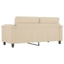 Sofá de 2 plazas de tela de microfibra color crema 140 cm de , Sofás - Ref: Foro24-359565, Precio: 249,13 €, Descuento: %