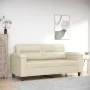 Sofá de 2 plazas de cuero sintético color crema 140 cm de , Sofás - Ref: Foro24-359584, Precio: 281,91 €, Descuento: %