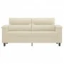 Sofá de 2 plazas de cuero sintético color crema 140 cm de , Sofás - Ref: Foro24-359584, Precio: 281,91 €, Descuento: %