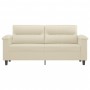 Sofá de 2 plazas de cuero sintético color crema 140 cm de , Sofás - Ref: Foro24-359584, Precio: 287,30 €, Descuento: %
