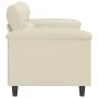 Sofá de 2 plazas de cuero sintético color crema 140 cm de , Sofás - Ref: Foro24-359584, Precio: 281,91 €, Descuento: %