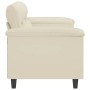 Sofá de 2 plazas de cuero sintético color crema 140 cm de , Sofás - Ref: Foro24-359584, Precio: 287,30 €, Descuento: %