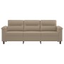 Sofá de 3 plazas de tela microfibra gris taupe 180 cm de , Sofás - Ref: Foro24-359567, Precio: 362,96 €, Descuento: %