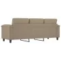 Sofá de 3 plazas de tela microfibra gris taupe 180 cm de , Sofás - Ref: Foro24-359567, Precio: 356,09 €, Descuento: %
