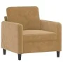 Sillón de terciopelo marrón 60 cm de , Sofás - Ref: Foro24-359429, Precio: 118,86 €, Descuento: %