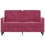 Sofá de 2 plazas de terciopelo rojo tinto 120 cm by , Sofas - Ref: Foro24-359436, Price: 239,05 €, Discount: %
