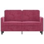 Sofá de 2 plazas de terciopelo rojo tinto 120 cm de , Sofás - Ref: Foro24-359436, Precio: 243,63 €, Descuento: %