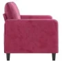 Sofá de 2 plazas de terciopelo rojo tinto 120 cm by , Sofas - Ref: Foro24-359436, Price: 239,05 €, Discount: %