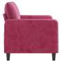 Sofá de 2 plazas de terciopelo rojo tinto 120 cm de , Sofás - Ref: Foro24-359436, Precio: 243,63 €, Descuento: %