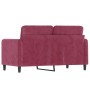 Sofá de 2 plazas de terciopelo rojo tinto 120 cm de , Sofás - Ref: Foro24-359436, Precio: 243,63 €, Descuento: %