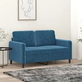Sofá de 2 plazas terciopelo azul 120 cm de , Sofás - Ref: Foro24-359441, Precio: 239,31 €, Descuento: %