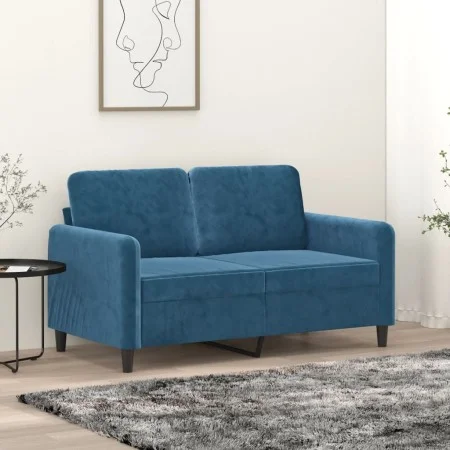 Sofá de 2 plazas terciopelo azul 120 cm de , Sofás - Ref: Foro24-359441, Precio: 239,31 €, Descuento: %