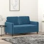 Sofá de 2 plazas terciopelo azul 120 cm de , Sofás - Ref: Foro24-359441, Precio: 239,31 €, Descuento: %