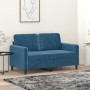 Sofá de 2 plazas terciopelo azul 120 cm de , Sofás - Ref: Foro24-359441, Precio: 243,32 €, Descuento: %