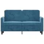 Sofá de 2 plazas terciopelo azul 120 cm de , Sofás - Ref: Foro24-359441, Precio: 239,31 €, Descuento: %