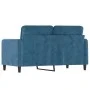 Sofá de 2 plazas terciopelo azul 120 cm de , Sofás - Ref: Foro24-359441, Precio: 239,31 €, Descuento: %